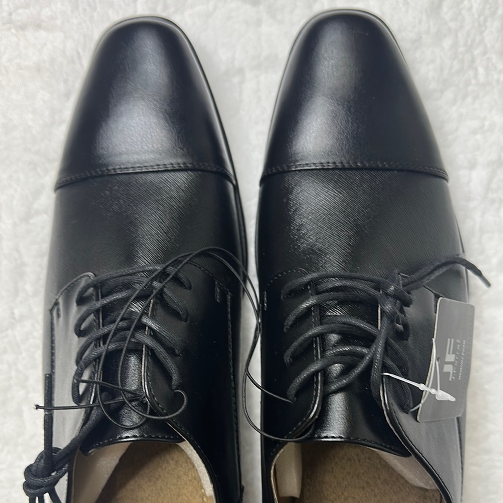 jf j.ferrar NWT-Black Oxfords Polished Leather Formal - Picture 9 of 9